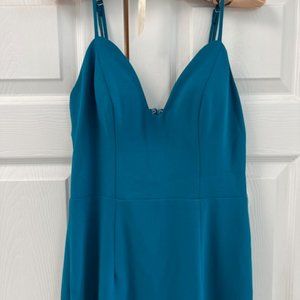 Betsy & Adam Teal Gown Size 4